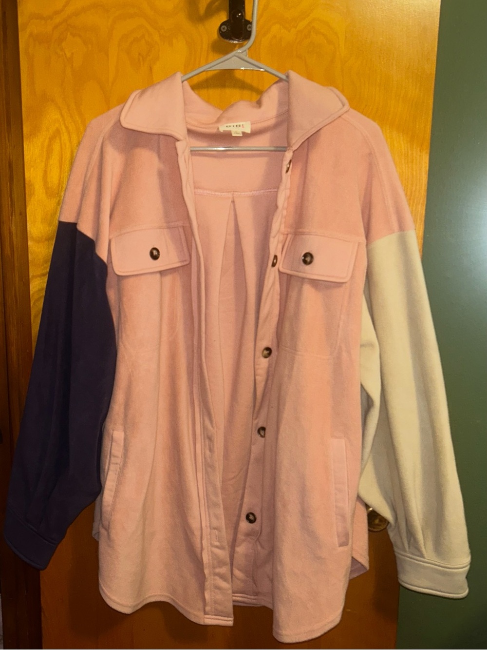 Colorblock Pink Relaxed Jacket